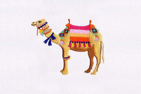 Camel Embroidery Design Review for Small Business Merchandise