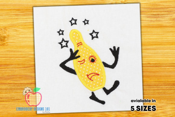 Funny Bowling Pin Applique: A Designer's Review for Small Business Merch