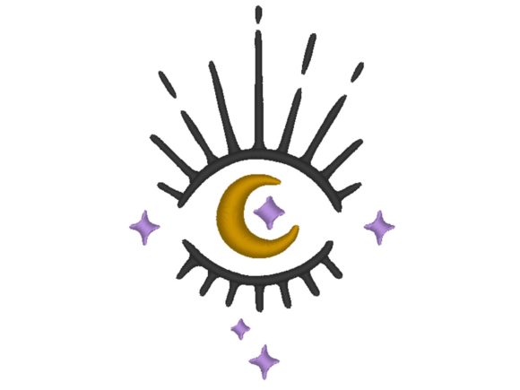 Moon Eye: A Halloween Embroidery Design Worth Your Season