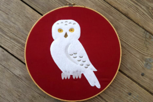 Snowy Owl Applique: Design Review for Small Business Merch